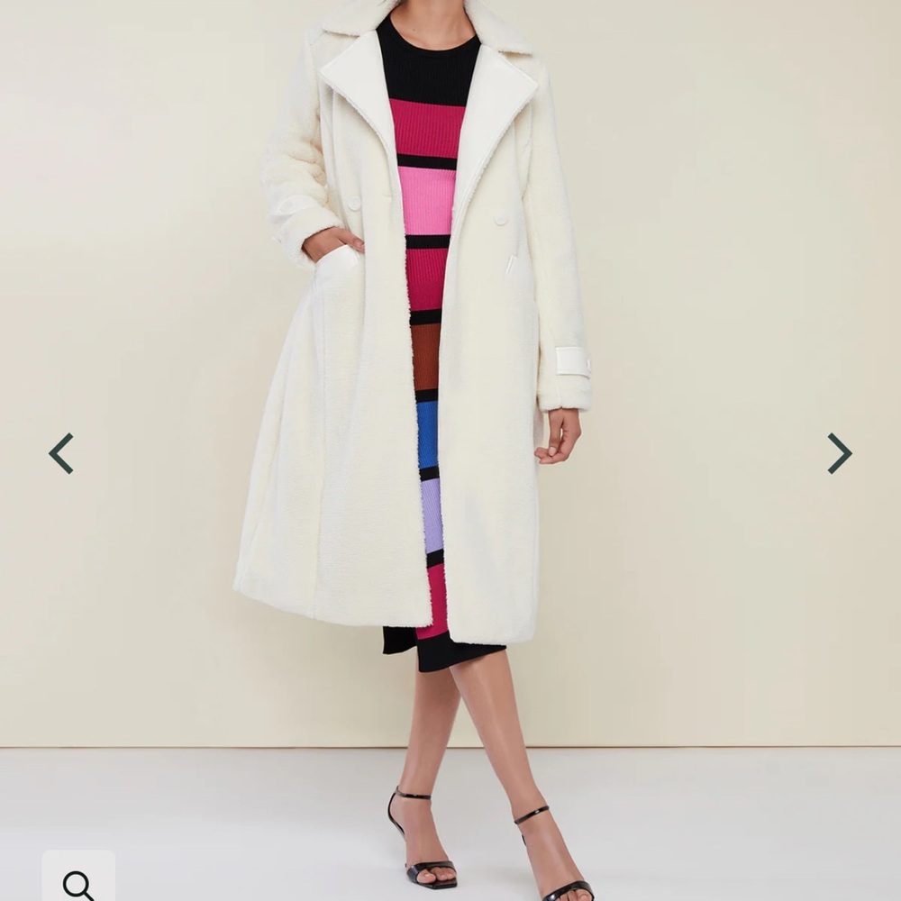 NWT Rachel Parcell Sherpa Jacket Ivory